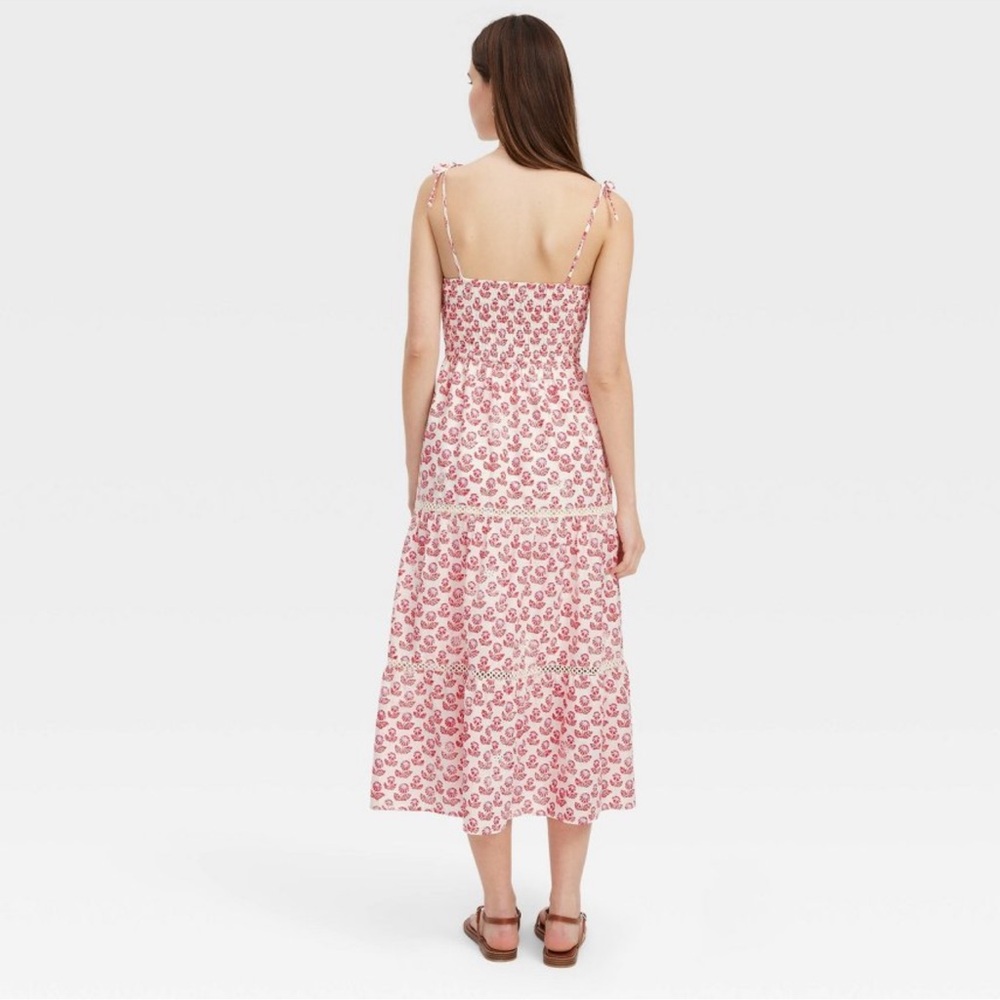 NWT Roller Rabbit X Target Floral Tie-Shouldered Tier Maxi Dress Medium - Picture 3 of 5